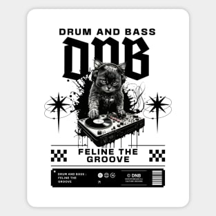 DNB - Cat Dj Feline The Groove (black/cat c) Magnet